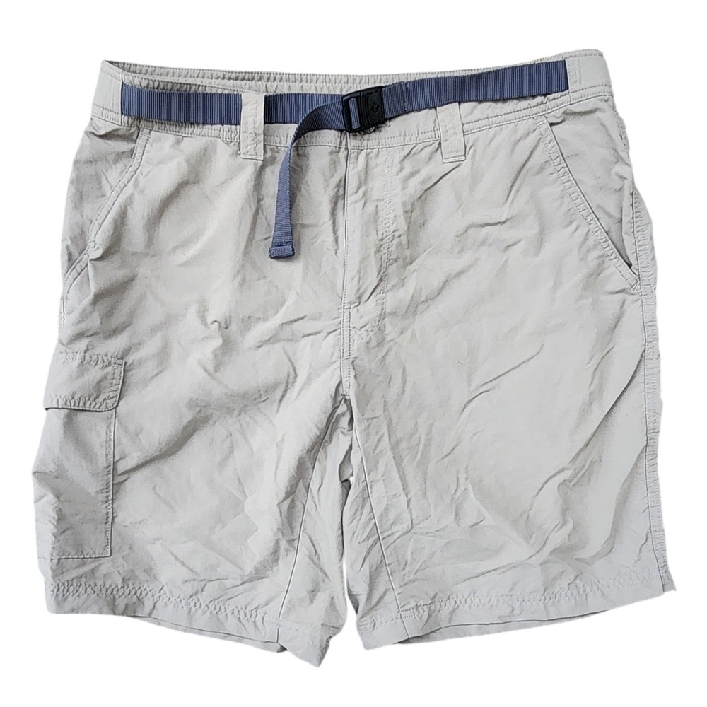 Columbia Mens size 38 Cargo Shorts Hiking Outdoor Belted Beige